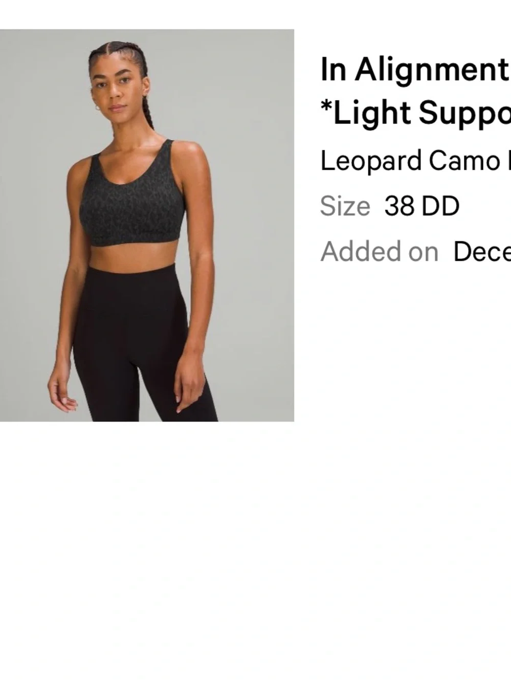 lululemon In Alignment Bra - Picture 3 of 3